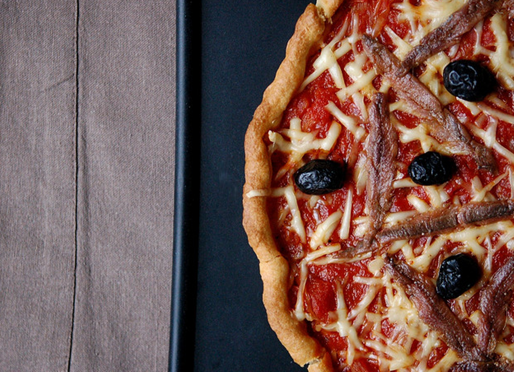 Brocciu sur tarte aux anchois