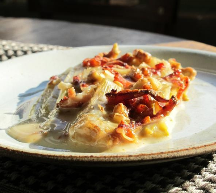 Gratin d'endives au jambon