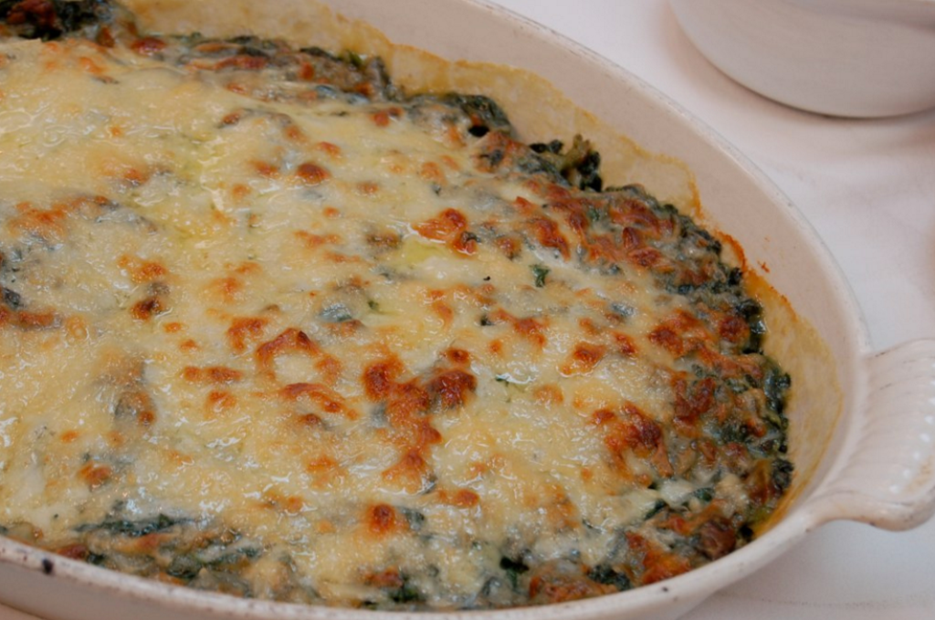 Gratin d'épinards à la Mornay - au Comté